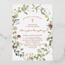 Wildblume Frühling Sommerblumentaufen Folieneinladung