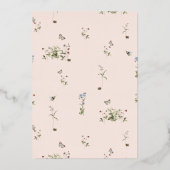 Wildblume Frühling Sommerblumentaufen Folieneinladung (Rückseite)