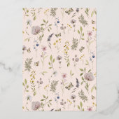 Wildblume Frühling Sommerblumentaufen Folieneinladung (Rückseite)