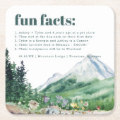 Wildblume | Fun Fakts Hochzeit Rechteckiger Pappuntersetzer (Vorderseite)