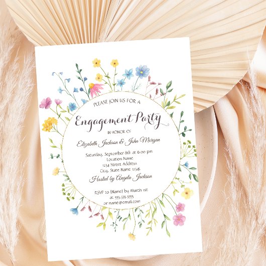 Wildblume für Aquarellbilder Einladung