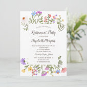 Wildblume für Aquarellbilder Einladung (Stehend Vorderseite)