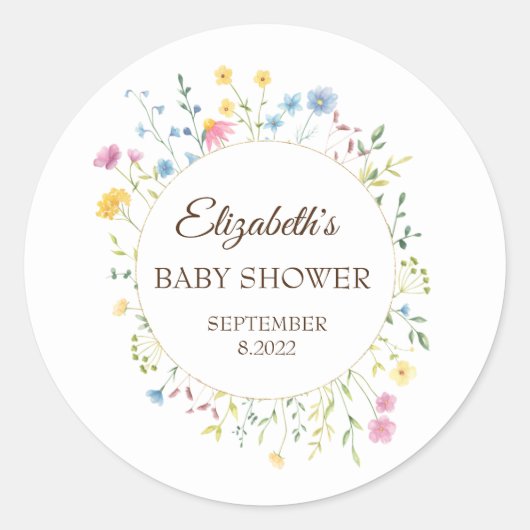 Wildblume für Aquarellbilder Runder Aufkleber (Vorderseite)