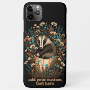 Wildblume für Badger Sitting Cup Case-Mate iPhone Hülle