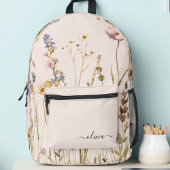 Wildblume für benutzerdefinierte Skriptnamen im Mu Bedruckter Rucksack