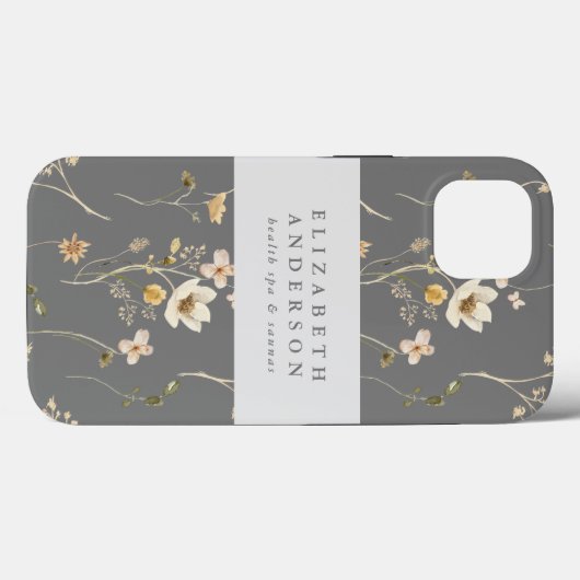 Wildblume für den benutzerdefinierten Text Botanis Case-Mate iPhone Hülle (Rückseite (Horizontal))