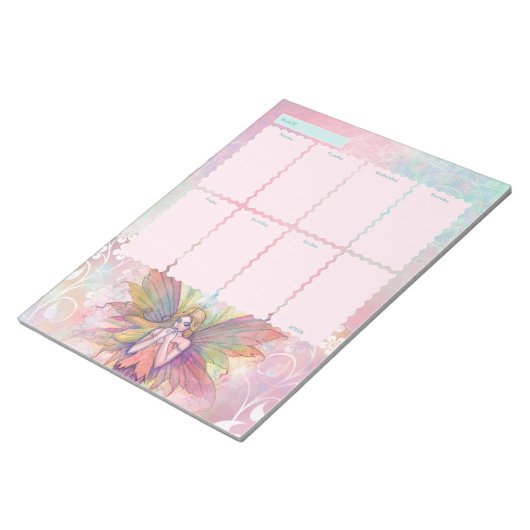 Wildblume für den wöchentlichen Planer Notepad Notizblock (angewinkelt)