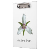 Wildblume für die gezeichnete Trillium-Frühlingshi Klemmbrett (Links)