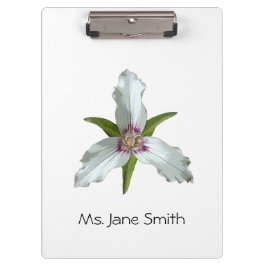 Wildblume für die gezeichnete Trillium-Frühlingshi Klemmbrett