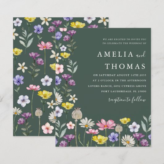 Wildblume für grüne Blumenzwiebeln (Vorne/Hinten)