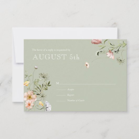 Wildblume für Hochzeiten auf Wasserfarben (Vorderseite)