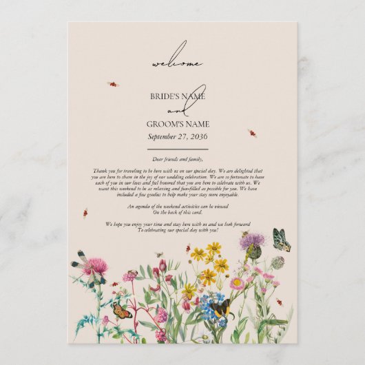 Wildblume für Hochzeiten auf Wasserfarben Programm (Vorderseite)