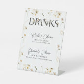 Wildblume für Hochzeiten Sockelschild (Vorderseite)