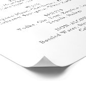 Wildblume für Hochzeitsgetränke im Herbst Poster (Ecke)