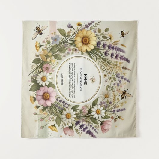 "Wildblume für Kernbrennstoff" Personalisiert Wandteppich (Vorderseite (Horizontal))