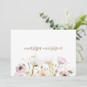 Wildblume für personalisierte Skriptsignatur Danke (Stehend Vorderseite)