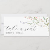 Wildblume für Seekarten Moderne Blumenkarte Einladung (Vorderseite)