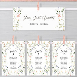 Wildblume für Seekarten Moderne Blumenkarte Einladung