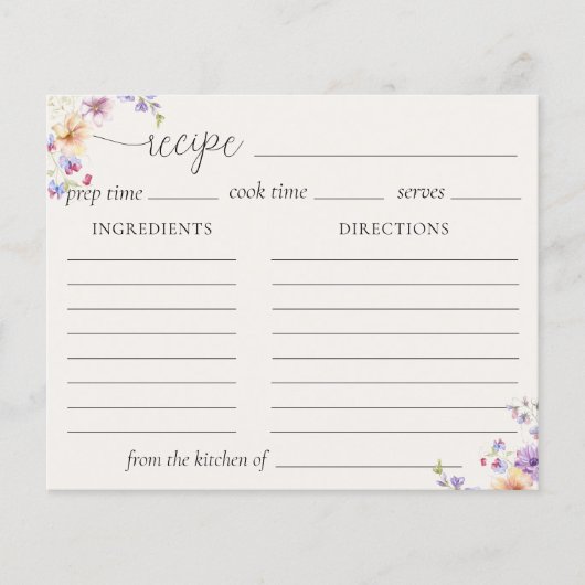 Wildblume für Wasserfarben (Vorderseite)