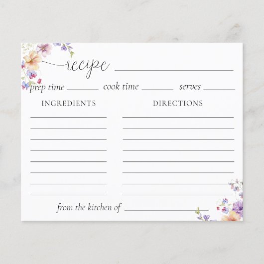 Wildblume für Wasserfarben (Vorderseite)