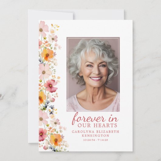 Wildblume für Wasserfarben Einladung (Vorderseite)