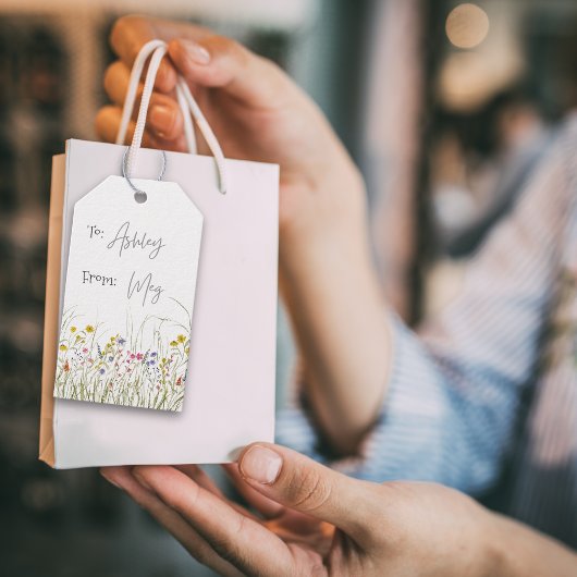 Wildblume für Wasserfarben Geschenkanhänger