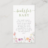 Wildblume für Wasserfarben Kinderdusche Buchungsan Begleitkarte (Vorderseite)