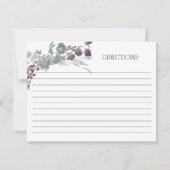 Wildblume für Wasserfarben Mitteilungskarte (Rückseite)