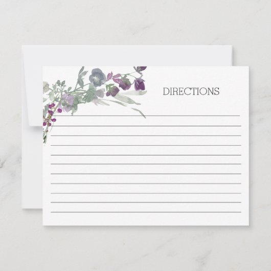 Wildblume für Wasserfarben Mitteilungskarte (Rückseite)