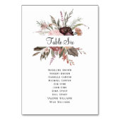 Wildblume für Wasserfarben Tischnummer (Rückseite)