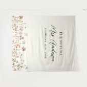 Wildblume Future Frau Foto Booth Hintergrund Wandteppich (Vorderseite (Horizontal))