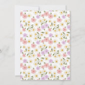 Wildblume Gänse Nest in Bloom Baby Dusche Einladung (Rückseite)