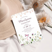 Wildblume Garden 1. Geburtstag Einladung