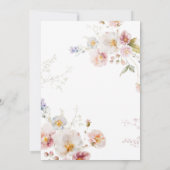 Wildblume Garden 1. Geburtstag Einladung (Rückseite)