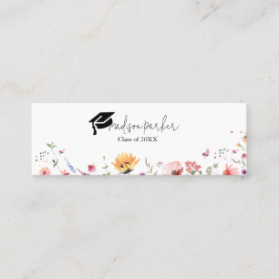 Wildblume Garden Abschluss Name Karte