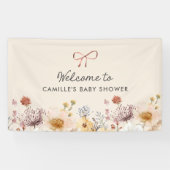 Wildblume Garden Baby Duschbanner Banner (Horizontal)