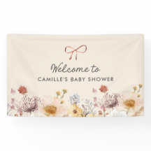 Wildblume Garden Baby Duschbanner