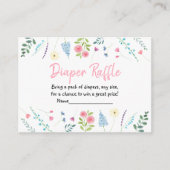 Wildblume Garden Baby Dusche Windelwanne Begleitkarte (Vorderseite)