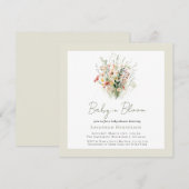 Wildblume Garden Baby in Bloom Baby Dusche Einladung (Vorne/Hinten)