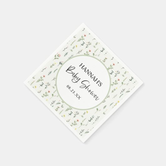 Wildblume Garden Babydusche | GartenParty Serviette (Ecke)