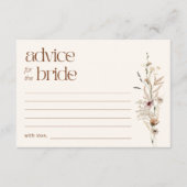 Wildblume Garden Blooms Advice für die Braut Begleitkarte (Vorderseite)