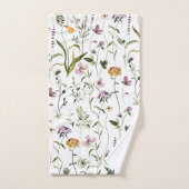 Wildblume Garden Blumenmuster Badhandtuch Set (Handtuch)