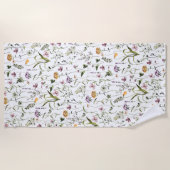 Wildblume Garden Blumenmuster Strandtuch (Vorderseite)