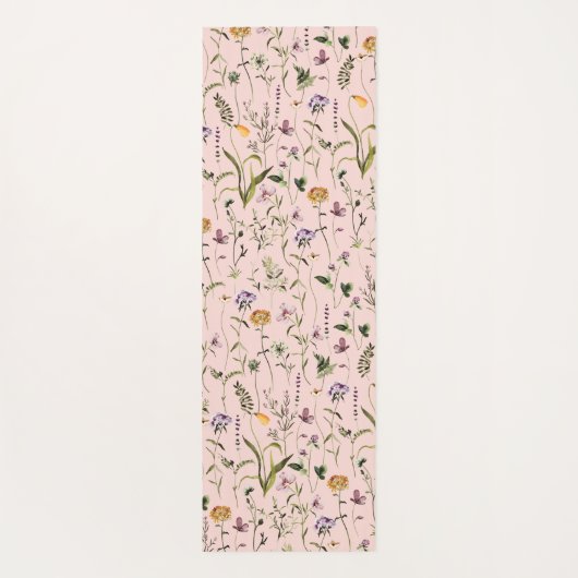 Wildblume Garden Blumenmuster Yogamatte (Rückseite)