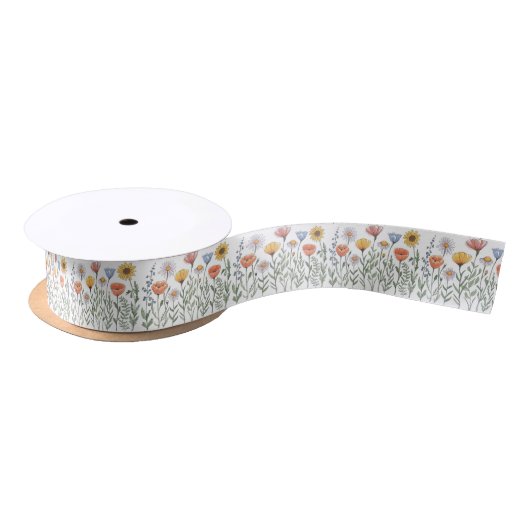Wildblume Garden Blumenstrauß Blume Blume Muster Satinband (Spule)