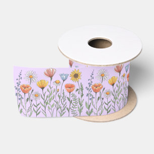 Wildblume Garden Blumenstrauß Blume Blume Muster Satinband