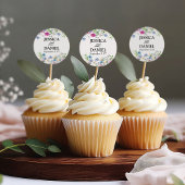 Wildblume Garden Blumenzwiebelnamen und Datum Runder Aufkleber