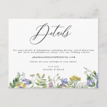 Wildblume Garden Boho Wedding Details Card