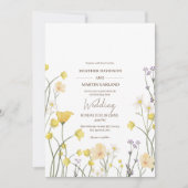 Wildblume Garden Botanische Rustikale Hochzeit Einladung (Vorderseite)