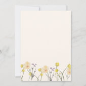Wildblume Garden Botanische Rustikale Hochzeit Einladung (Rückseite)